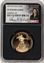 2015-W Proof Gold Eagle 1/2 oz Anna Cabral Prestige Treasurer Series NGC PF70