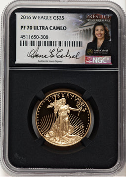 2016-W Proof Gold Eagle 1/2 oz Anna Cabral Prestige Treasurer Series NGC PF70