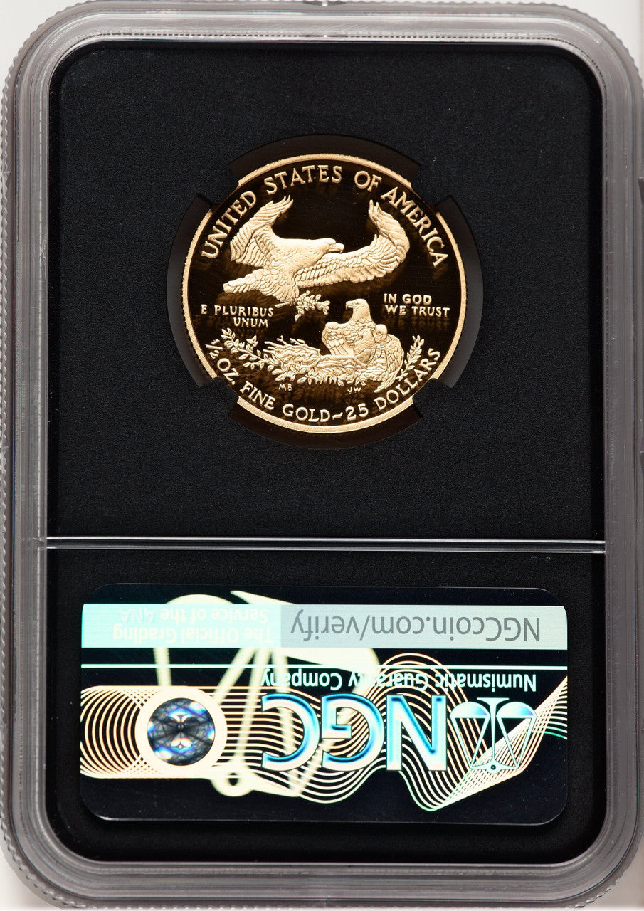 2017-W Proof Gold Eagle 1/2 oz Anna Cabral Prestige Treasurer Series NGC PF70