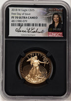 2018-W Proof Gold Eagle 1/2 oz FDI Anna Cabral Prestige Treasurer Series NGC PF70