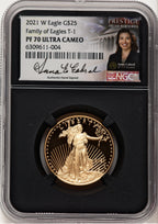 2021-W Type 1 Proof Gold Eagle 1/2 oz Anna Cabral Prestige Treasurer Series NGC PF70