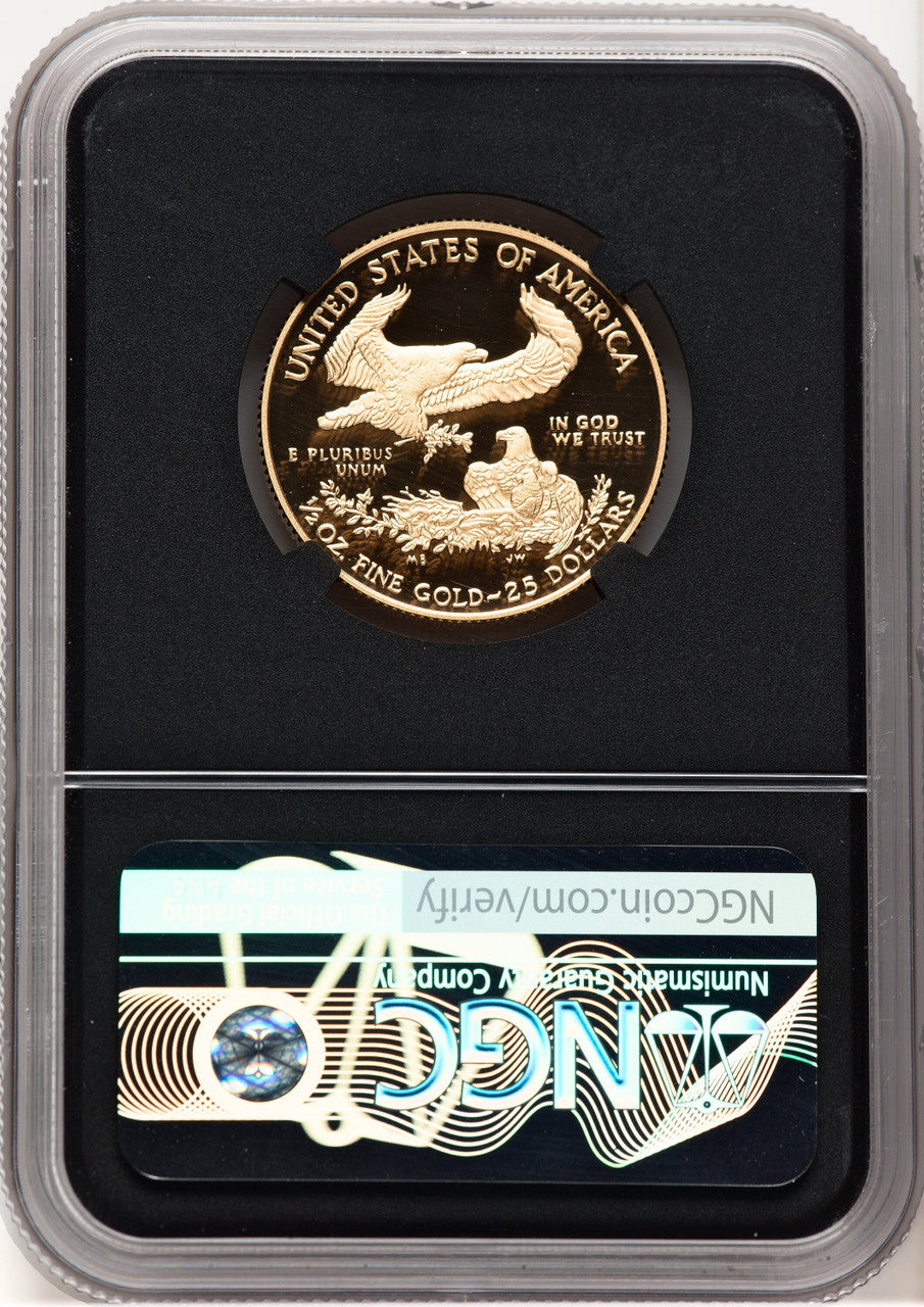 2021-W Type 1 Proof Gold Eagle 1/2 oz Anna Cabral Prestige Treasurer Series NGC PF70