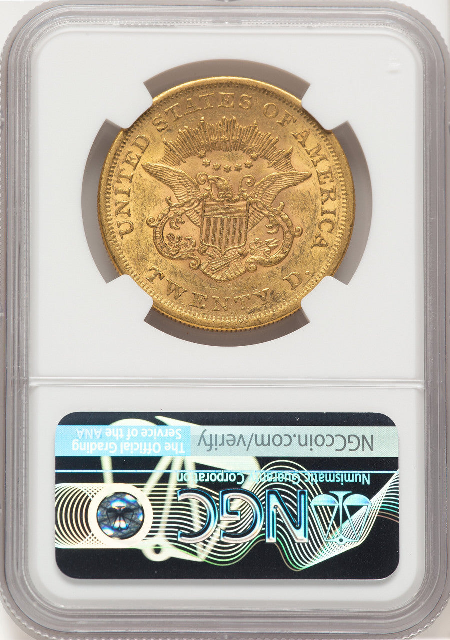 1861 $20 CAC Liberty Double Eagle NGC AU58 (779239005)