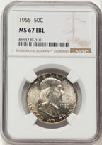 1955 50C FL Franklin Half Dollar NGC MS67
