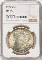 1921-S Morgan Dollar NGC MS65 (779243003)