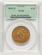1847-O $10 Liberty Eagle PCGS XF40 (779247016)