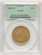 1847-O $10 Liberty Eagle PCGS XF40 (779247020)