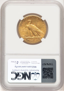 1914-S $10 Brown Label Indian Eagle NGC AU53