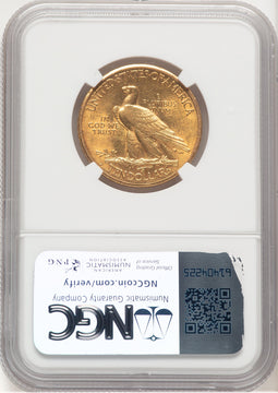 1914-S $10 Brown Label Indian Eagle NGC AU58