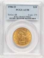 1906-O $10 Liberty Eagle PCGS AU58
