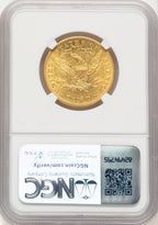 1906-O $10 Brown Label Liberty Eagle NGC AU55