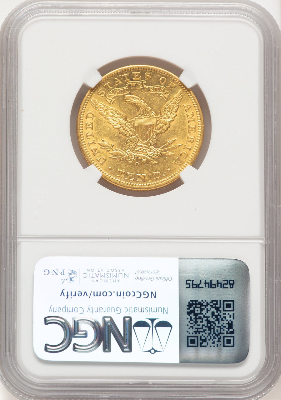 1906-O $10 Brown Label Liberty Eagle NGC AU55