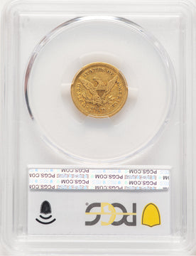 1843-O $2.50 Small Date Crosslet 4 Blue Gradient Liberty Quarter Eagle PCGS XF45