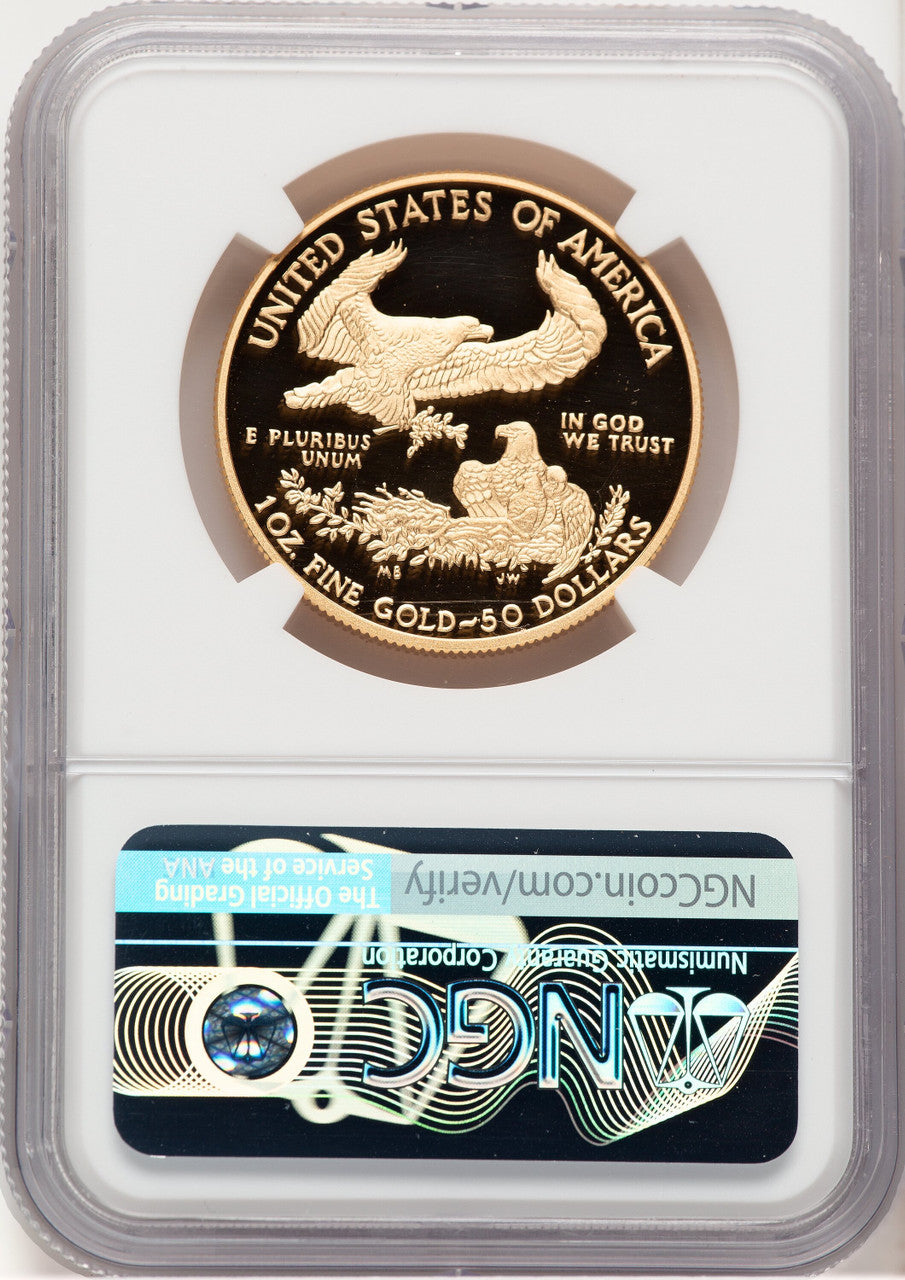 2021-W Type 1 Proof Gold Eagle 1 oz Don Everhart NGC MS70