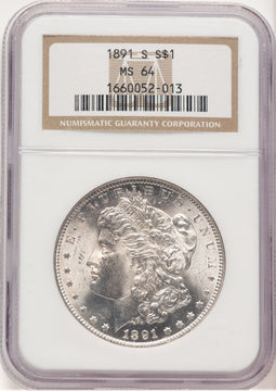 1891-S Morgan Dollar NGC MS64