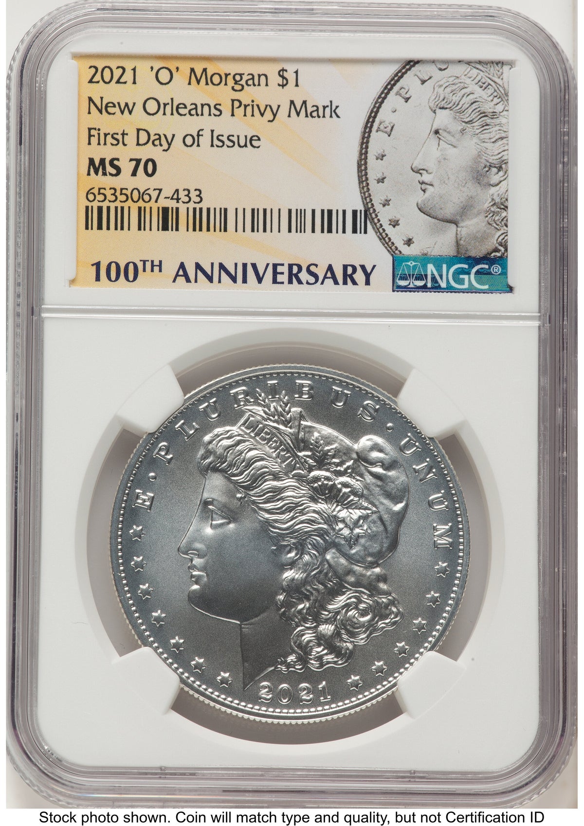 2021 6 Coin Morgan & Peace Dollar Set FDI Morgan/Peace Label NGC MS70