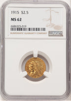 1915 $2.50 Indian Quarter Eagle NGC MS62 (779282012)