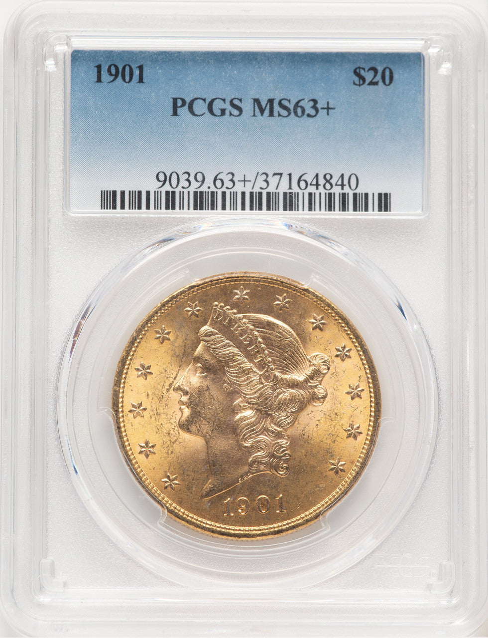1901 $20 Liberty Double Eagle PCGS MS63+ (779327004)
