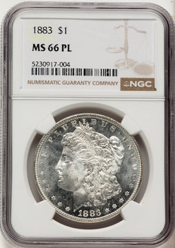 1883 PL Morgan Dollar NGC MS66
