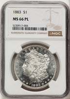 1883 PL Morgan Dollar NGC MS66