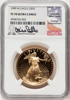 1999-W Proof Gold Eagle 1 oz Mike Castle NGC PF70
