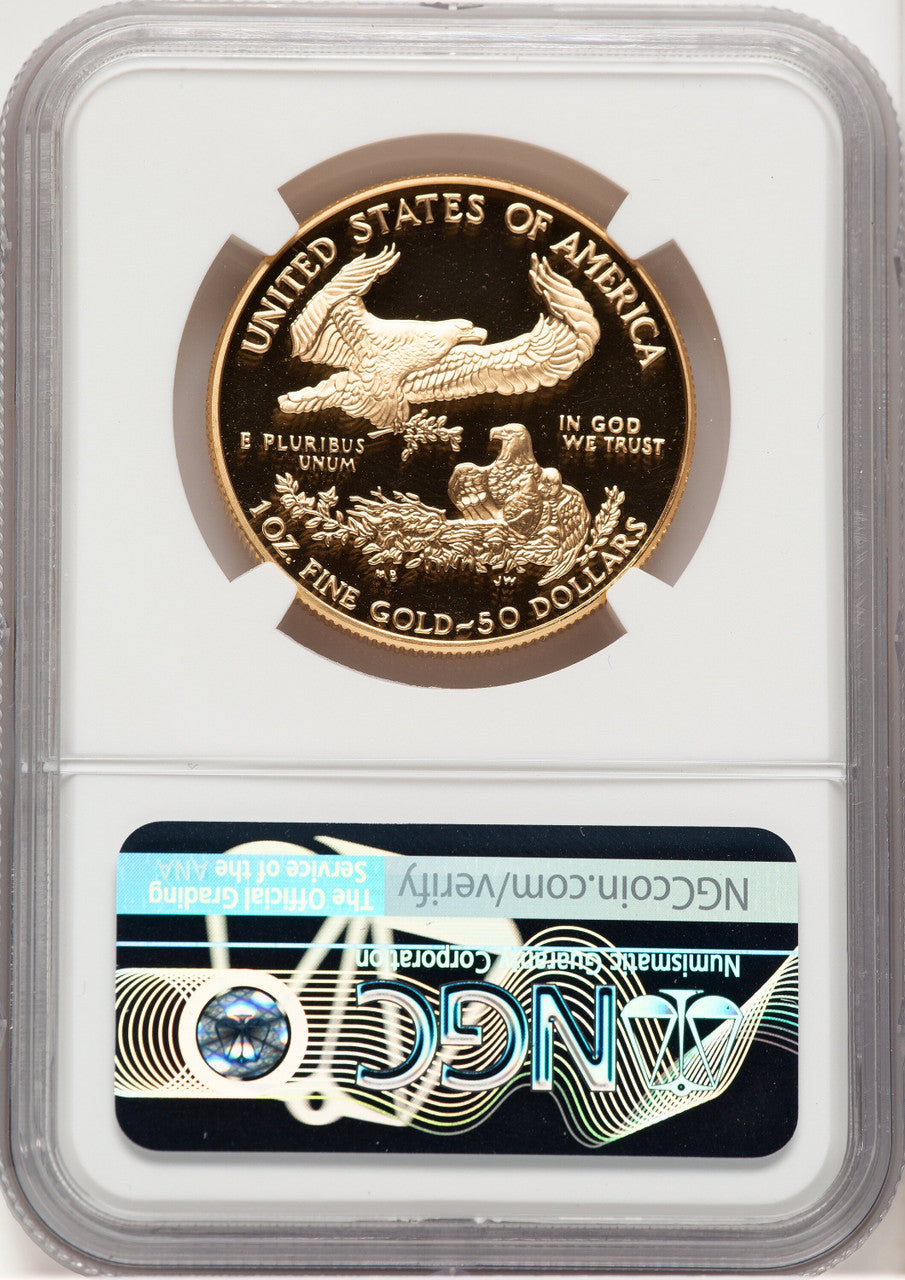 1999-W Proof Gold Eagle 1 oz Mike Castle NGC PF70