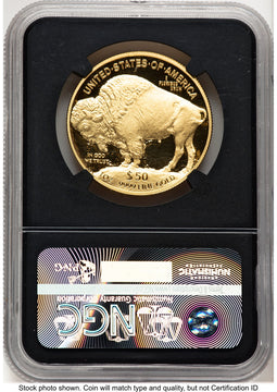 2017-W Proof Gold Buffalo 1 oz FDI 225th Anniversary Label NGC PF70