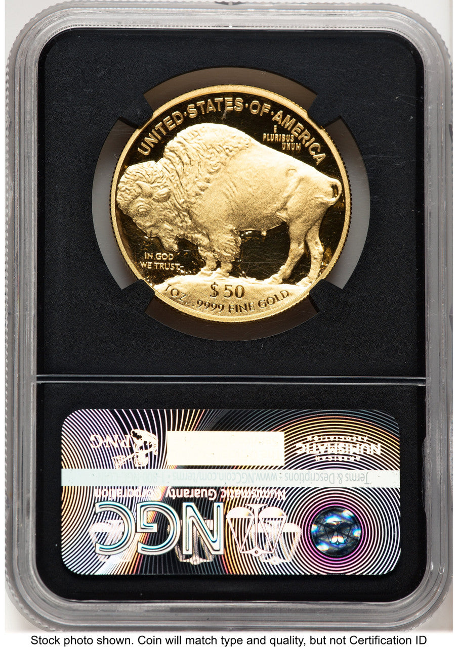 2017-W Proof Gold Buffalo 1 oz FDI 225th Anniversary Label NGC PF70