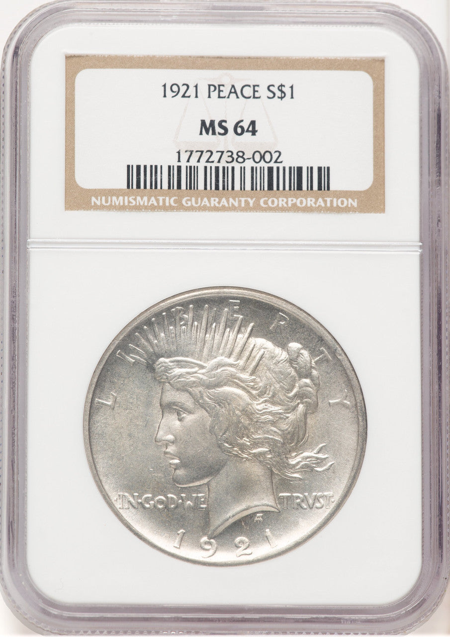 1921 Peace Dollar NGC MS64 (779406018)