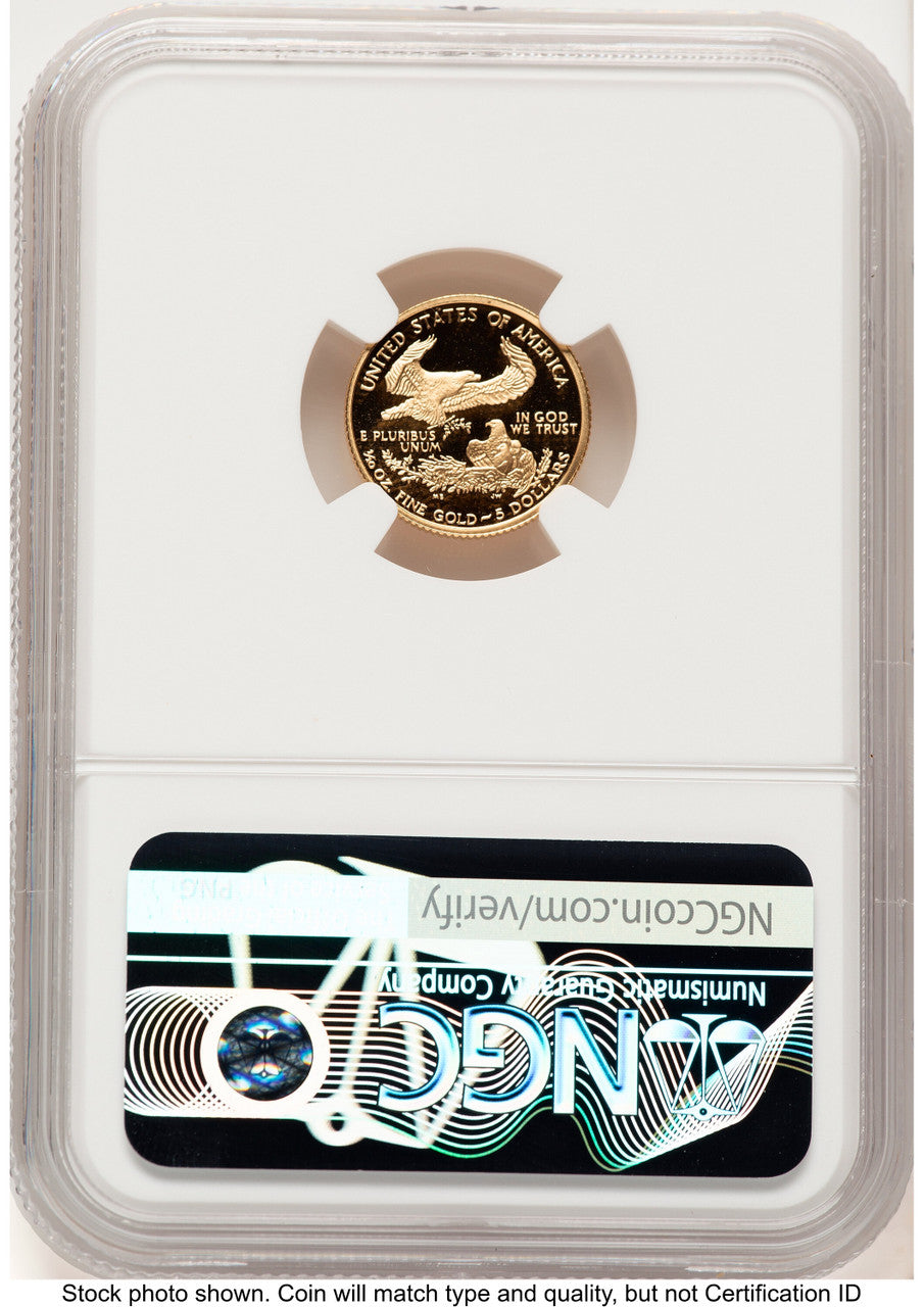 2000-W Proof Gold Eagle 1/10 oz Brown Label NGC PF70