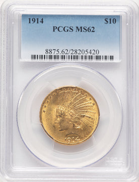 1914 $10 Indian Eagle PCGS MS62 (779487013)