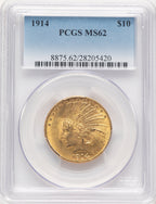 1914 $10 Indian Eagle PCGS MS62 (779487013)