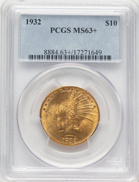 1932 $10 Indian Eagle PCGS MS63+ (779508013)