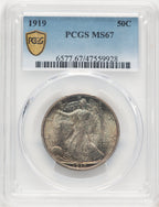 1919 50C Walking Liberty Half Dollar PCGS MS67