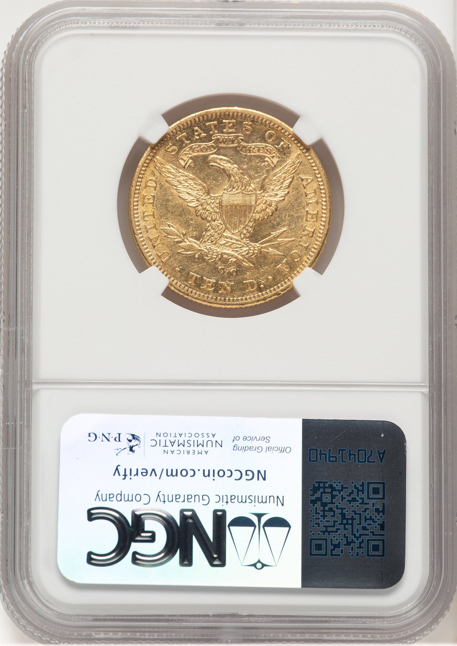 1883-CC $10 Liberty Eagle NGC AU55