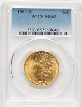 1909-D $10 Indian Eagle PCGS MS62 (779584040)
