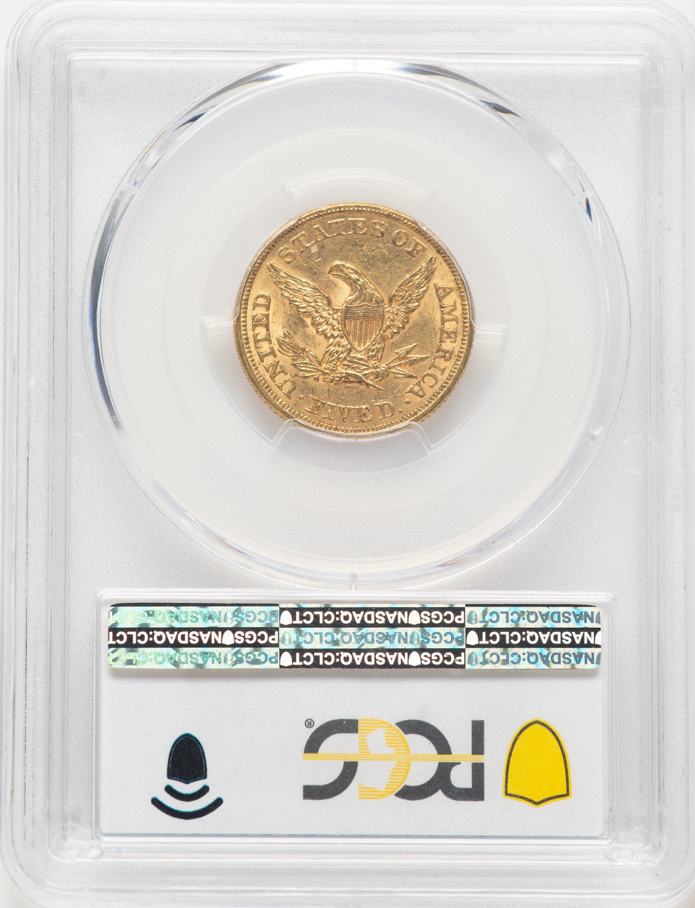 1861 $5 Blue Gradient Liberty Half Eagle PCGS MS62