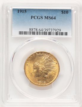 1915 $10 Blue Gradient Indian Eagle PCGS MS64