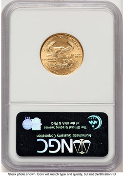 1994 Gold Eagle 1/4 oz Brown Label NGC MS70