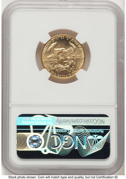 1990 Gold Eagle 1/4 oz NGC MS70 Ed Moy