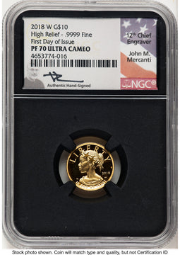 2018-W G$10 American Liberty High Relief FDI NGC PF70 Mercanti