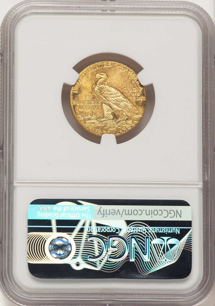 1911 $5 Indian Half Eagle NGC MS63 (779657013)