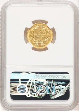 1854-O $3 Three Dollar Gold Pieces NGC AU55