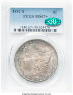 1882-S CAC Morgan Dollar PCGS MS67+