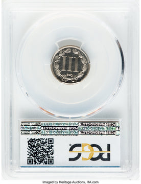 1887/6 3CN JD-1 CA CAC Proof Three Cent Nickel PCGS PR66