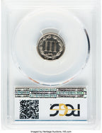 1887/6 3CN JD-1 CA CAC Proof Three Cent Nickel PCGS PR66