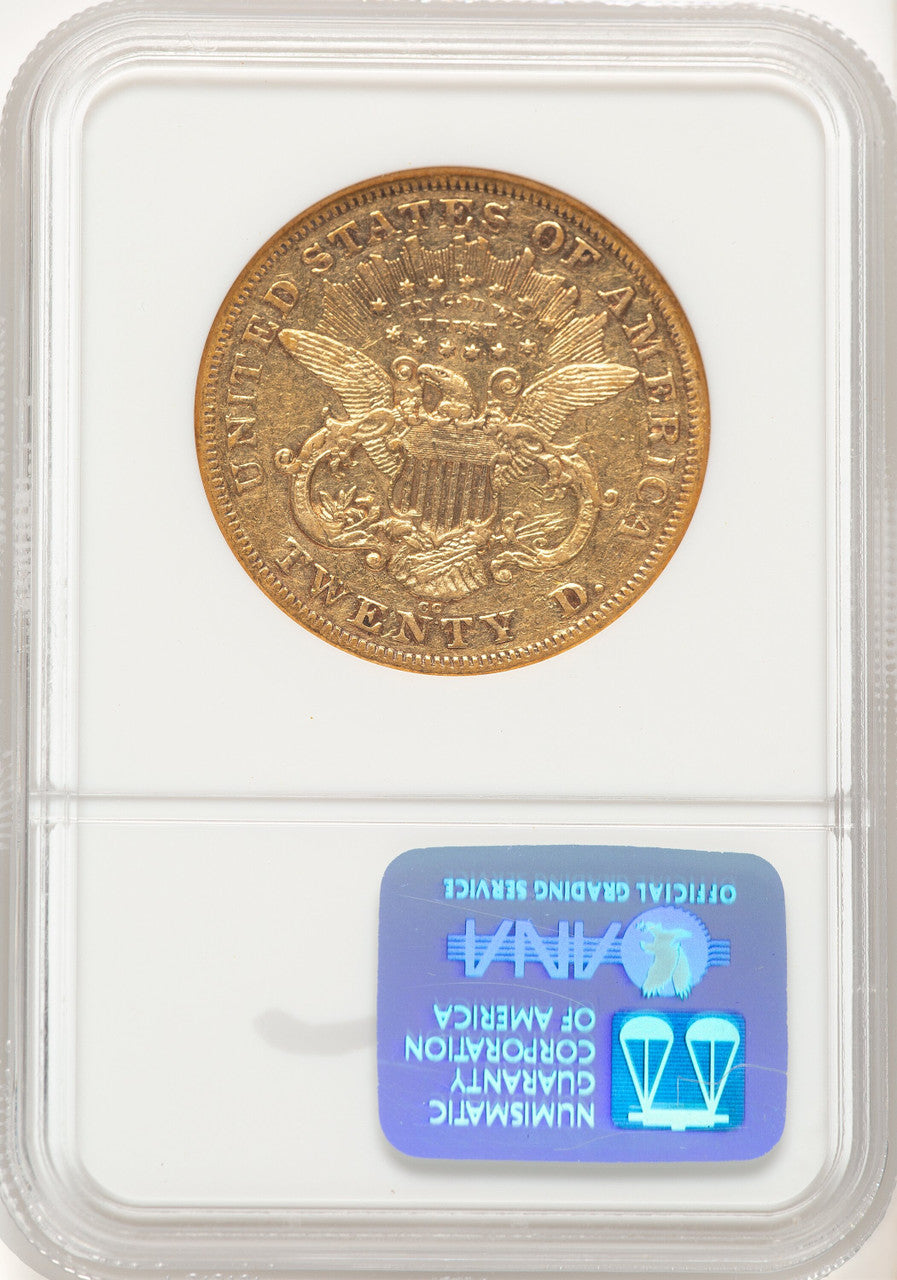 1876-CC $20 Liberty Double Eagle NGC XF40