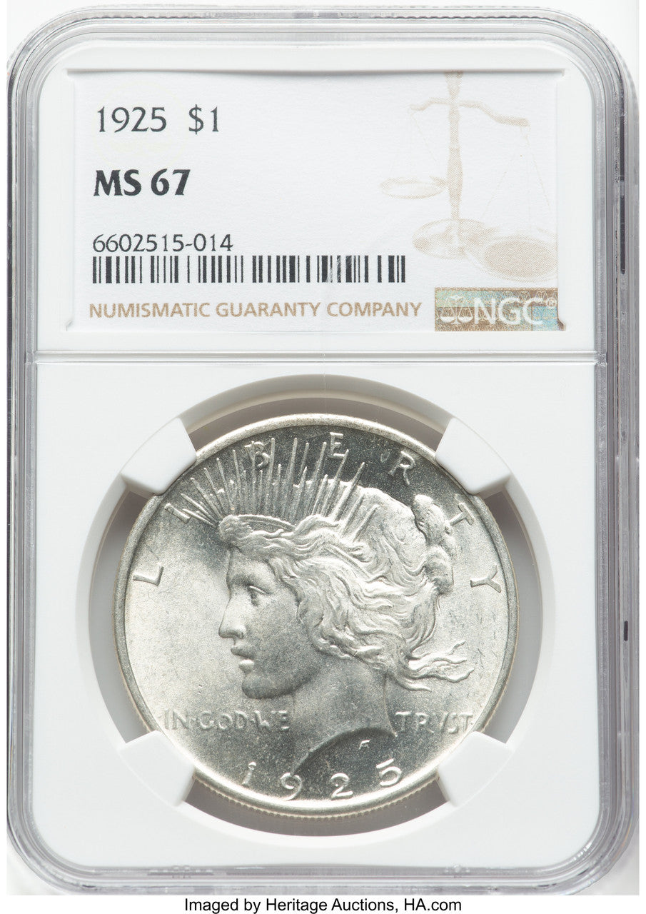 1925 Peace Dollar NGC MS67 (779822008)