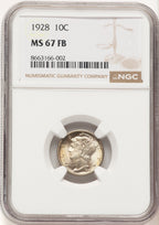 1928 10C FB Mercury Dime NGC MS67 (779833001)
