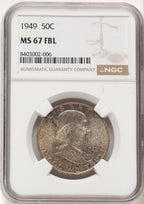 1949 50C FL Franklin Half Dollar NGC MS67